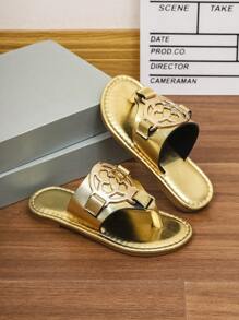 1 双儿童时尚休闲可爱防滑户外金属扣凉鞋儿童沙滩拖鞋