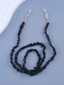 1 件不对称天然石防滑眼镜链（可调节）女士眼镜配件 - 彩色 - 查看 23