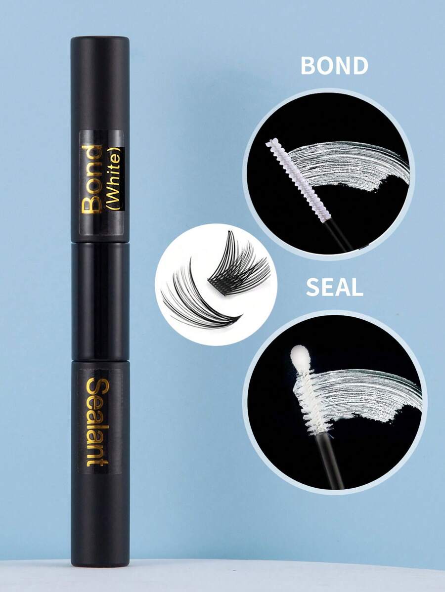1pc 6ml Eyelash Glue And Sealant, Super Strong Hold Up To 72 Hours, Suitable For Individual Lashes, DIY Eyelash Extension Aftercare Sealant, Suitable For Sensitive Skin, DIY False Lashes Tool Kit (Clear Glue + Clear Sealant), Eyelash Adhesive - 白色 - 查看 1