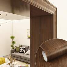 1 Cuộn Giấy Dán Tường Vân Gỗ Nhôm Tự Dính, Giấy Dán Tường Có Kết Cấu Gỗ Thật, Miếng Dán Tường Chống Thấm Nước Và Dầu Mỡ Có Thể Tháo Rời, Dễ Dàng Dán Trên Cửa, Thích Hợp Cho Phòng Ngủ, Phòng Tắm, Phòng Khách, Khung Cửa Bằng Hợp Kim Nhôm Và Gỗ Nguyên Khối - Nhiều màu - Xem 9