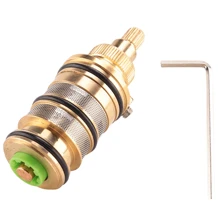 Brass Bath Shower Thermostatic &Handle For Mixing Valve Mixer Bar Tap - Gold - View 3