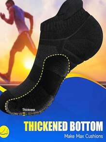 1/3/5/6/12 Pairs Men's Athletic Running Breathable Crew Socks & Ankle Socks