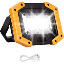 2*Bright LED Work Light USB Rechargeable COB Spotlight Floodlight Emergency Lamp - Yellow - View 8