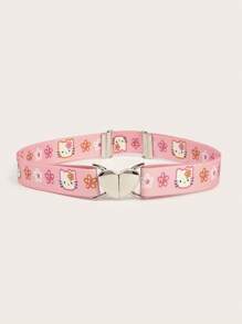 Sanrio 1 pièce Ceinture élastique à la taille, ceinture de décoration polyvalente décontractée pour femmes, imprimé personnage Sanrio, style bohème sans perçage