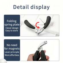 Toenail Clippers For Thick Nails For Seniors, Heavy Duty Angled Head Nail Clippers With Catcher, Wide Jaw Opening Anti-Splash Curved Nail Clippers Sharp Nail Cutter For Men And Women (A_Black)