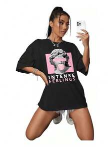 Playeras Negra Mujer - Negro - Ver 4