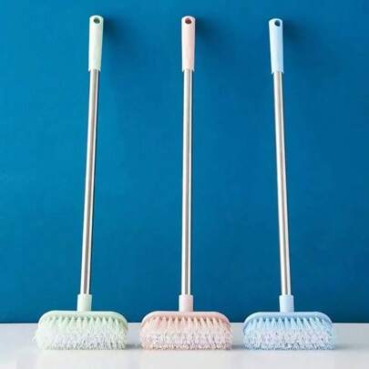 CASAMAX WL Cepillo con mango largo para zonas difíciles. Cepillo tipo escoba. Cepillo con inclinación de 45 grados. Escoba para cepillar el piso. Cepillo de piso para baño / Multicolor / EL COLOR SE ENVIA AL AZAR