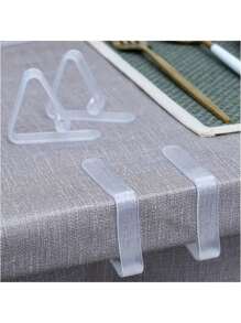 4pcs Plastic Tablecloth Clips, Highly Elastic Tablecloth Clamps, Storage Clips, Tablecloth Fixers, Tablecloth Anti-Slip Anti-Wind Fixing Tools, Camping Accessories, Home & Outdoor Restaurant Supplies