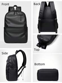 简约时尚大容量仿皮背包，休闲商务笔记本电脑包，适合青少年夏季休闲户外运动或度假旅行或毕业礼物或生日礼服配饰