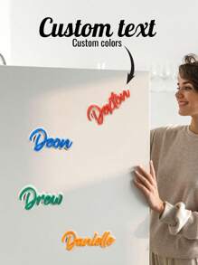 1 pezzo Calamita decorativa per frigorifero personalizzabile e colorata, regalo per San Valentino, compleanno, anniversario, festa della mamma, inaugurazione casa, souvenir con nome, romanticismo delicato, decorazione per la casa, atmosfera natalizia, souvenir