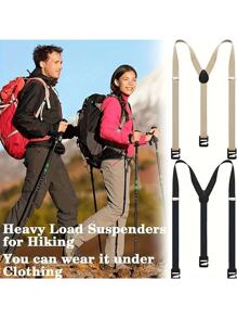 1pc Men's Invisible Suspenders , Adjustable Elastic,Hiking Strap, Sporty, Stretch Polyester For Outdoor Wear,Suitable For Men's Outdoor Hiking In Winter,Perfect For Bikers & Snowboarding, One Size Fits Most ,Ideal Choice For Gifts
