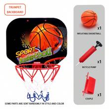 Indoor & Outdoor Hanging Basketball Hoop Set, Family Interactive Play, Boys & Girls Basketball Toy, Suitable For 3+ Years Old, Christmas/Halloween/Birthday Gift