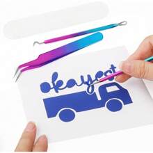 Set Of 3 Weeding Tools For Vinyl, Vinyl Weeding Tools For Permanent Vinyl/HTV Vinyl/Holographic Vinyl, Craft Vinyl Weeding Tools Kit With Hook And Pick With Tweezers - Multicolor - View 5