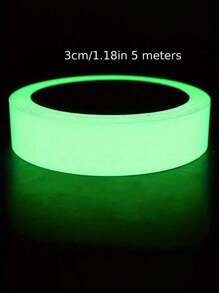 1pc Glow In The Dark Tape, Bright Long Lasting Fluorescent Tape For Night Decoration, Outdoor Sports And Markings