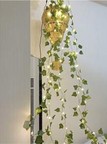 LED Simulated Climbing Plant Green Vine String Lights, Outdoor Courtyard Decoration Magic Device, Suitable For Wedding Decoration, Bedroom Decoration, Various Holiday Party Decoration, Confession, Dinner Gifts Birthday Graduation