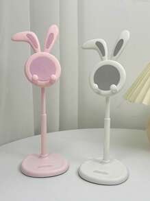 1pc 2025 New Cartoon Rabbit With Floppy Ears Phone Stand, Desktop Phone Holder, Multi-Function Stand, Adjustable Height Slouchy Support Stand, Live Streaming Slouchy Stand - Multicolor - View 6