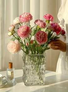 1 件/4 件人造奥斯汀玫瑰束仿真牡丹长茎人造花适合家庭花瓶办公室婚礼订婚插花周年纪念母亲节生日礼物 - 3頭洋牡丹 - 查看 11