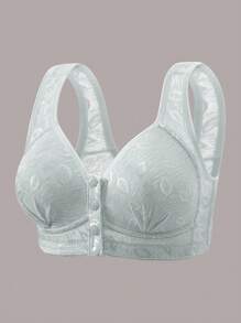 3 Peças Sutiãs Sem Arame Ultramacia de Fechamento Frontal, Roupa Íntima Feminina Respirável