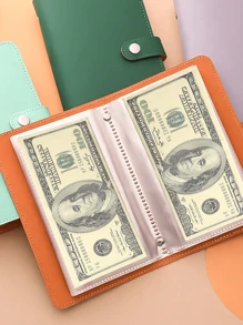 100 piezas Organizador de presupuesto tipo sobre con hojas sueltas, organizador de ahorro de dinero, estilo minimalista, conveniente, bolsa de almacenamiento de hojas sueltas multifuncional