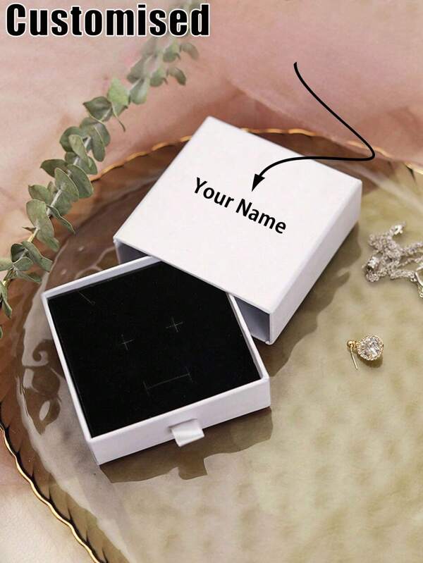 Custom Made Jewelry Gift Boxes, Ring Gift Box With Lid Ribbon Bow Cardboard Jewelry Boxes Gift Wrap Boxes For Ring Earrings Jewelry