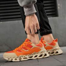 Breathable Comfortable Outdoor Casual Sports Sneakers For Teens And Young Men - Gray orange - View 7