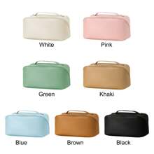 Customized Embroidered Solid Color Makeup Bag And Toiletry Bag, Ideal For Storing Cosmetics. Can Be Personalized With Your Name, Suitable For Boys And Girls. Great For Outdoor Travel And Back-To-School Season, Bridesmaid Gifts, Weddings, And Unique Holiday Gifts. - Multicolor - View 8