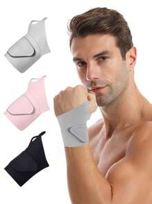1pc Sports Wristband, Lightweight Adjustable Wrap-Around Wrist Support For Fitness, Badminton, Basketball - Multicolor - View 11
