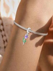 1 PC Silver Plated Colorful Butterfly Cute Cat Paws Pendant Charm Pendant Ball Suitable For Bracelets DIY Women's Jewelry - Silver - View 12