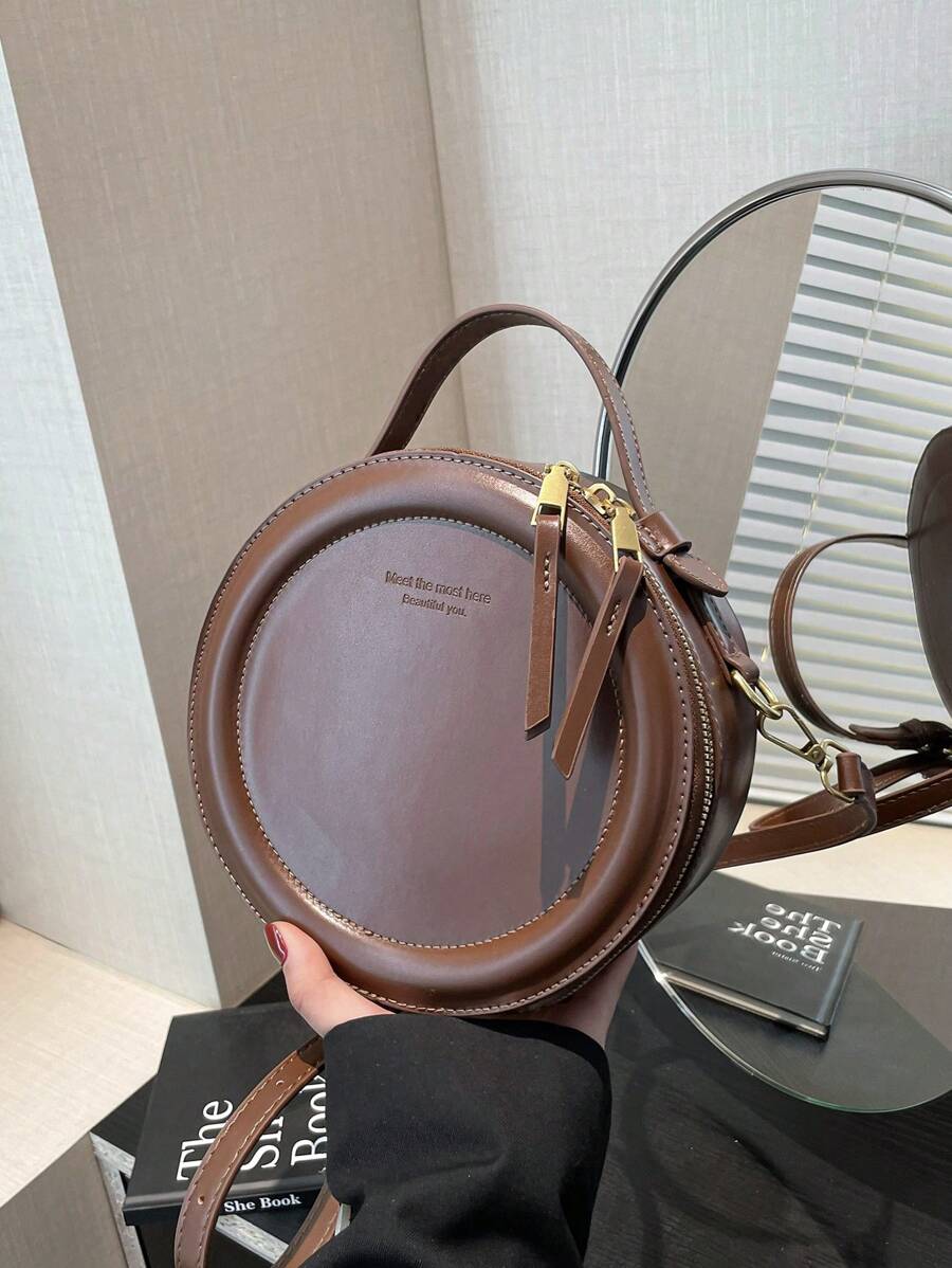 New Fashion Women Shoulder Handbag Ladies Small Round Bag Young Women Round Purse