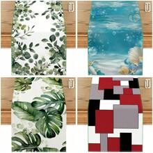 1PC, Spring/Summer New Plant Shell Series Theme Tablecover, Spring/Summer Fashion Table Mat, Bar Table Decor, Restaurant Atmosphere Decoration Table Mat, Indoor/Outdoor And Home Decoration Gifts