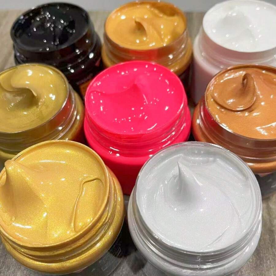 XIAJIAER 100ml 金色/银色丙烯颜料，适用于美术绘画、涂鸦、DIY 卡片着色、生日贺卡、节日派对装饰、母亲节、妈妈礼物、返校、学校用品的艺术用品