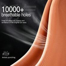 New Car Seat Cushion Luxury Leather Waist Back Support Pillow Breathable Non-Slip Driver Seat Pad Universal Lumbar Pillow