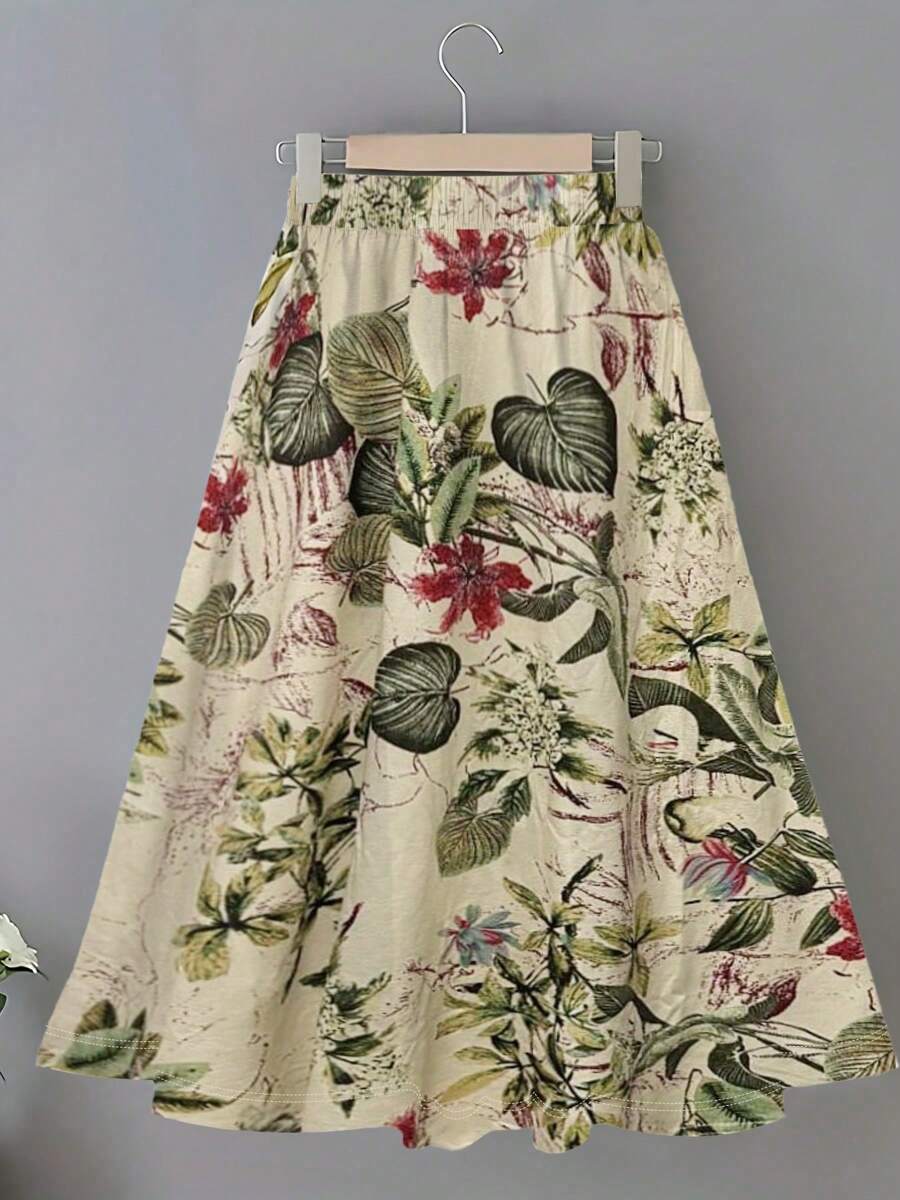 女式春夏时尚休闲花卉印花裙