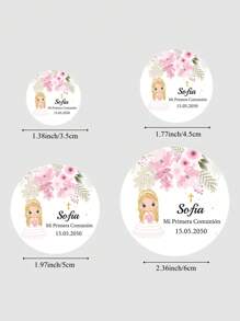 UNICCUT Etiquetas Decorativas Personalizáveis "Meu Primeiro Batismo", Adesivos de Batismo Autoadesivos, Ornamentais, Multifuncionais, Adesivos, Elegantes, Requintados, Alta Qualidade, Desenhos Animados, Coloridos, Fofos, Personalizados, Únicos, Presentes Ideais para Ele, Presentes Ideais para Ela, Ela, Pai, Mãe, Família, Amigos, Filho, Filha, Casa, Essenciais, para Bebê - Multicolorido - Visão 3