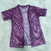 Carnival Sequin Kimono *ONE SIZE* - Purple - View 1
