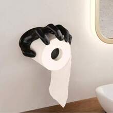 Gothic Style Toilet Paper Holder, Funny Decorative Accessory, No-Drill, Self-Adhesive, Easy Bathroom Installation, Long-Lasting, Non-Corrosive, Providing A Clean And Hygienic Bathroom Experience Home Bathroom Decor Bathroom Organizer Fall Decor Back To School