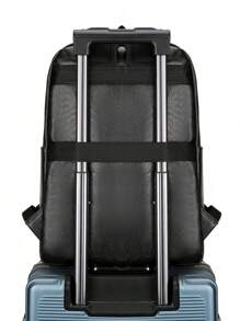 Men's Pu Leather Backpack, Large Capacity Casual Fashion High School University Student Laptop Backpack, Suitable For Teen Summer Casual Outdoor Athletic Or Vacation Travel Or Graduation Gifts Or Birthday Dress Accessories - Multicolor - View 7