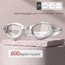 Adult Swimming Goggles, HD Anti-Fog Waterproof Women's Myopic Swim Glasses Men's Racing Diving Professional Equipment, Beach Essentials, Beach Accessories, Pool Float