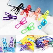 20pcs Chip Bag Clips, Multipurpose For Sealing Food, Paper Racks, Clothing Hangers, Kitchen Bags, Versatile Clothespin (Random Color)
