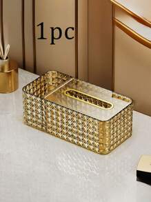 1 szt. Wielofunkcyjny dozownik chusteczek na biurko, plastikowe pudełko do przechowywania chusteczek, organizer na kosmetyki do biżuterii ze wbudowaną sprężyną na chusteczki, pilot zdalnego sterowania, odpowiedni do salonu, gabinetu, stołu jadalnego, sypialni, łazienki, toaletki, biura, niezbędny do organizacji chusteczek i biurka, świetny prezent