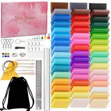 Polymer Clay 24/28 Colors Random PVC Soft Clay Oven Baking Modeling Clay Beginner Set, Includes DIY Tools & Accessories (Optional) - Multicolor - View 12