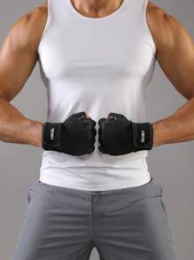 VBOSI 1 双防滑硅胶男女通用半指透气运动手套腕托带可调节绑带适用于硬拉举重骑行健身房配件、运动、健身房、家庭锻炼、女士健身手套、拳击手套、健身手套、健身手套、男士健身手套 - 彩色 - 查看 9