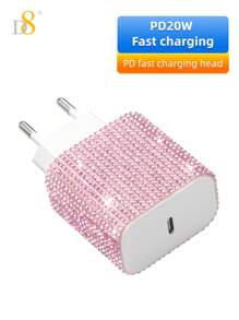 D8 1 Pc 20W PD Fast Charging, USB-C Cord Phone Charger , Compatible With I Phone 16/15, 15 Plus, 15 Pro, 15 Pro Max, IPad, IPad Pro 12.9 Gen 5/4/3,Galaxy S23 Ultra/S23/S23+/S22/S22 S21 S20 Ultra/S22+/S21+/ Ultra/S20/S20+20W S Amsung Fast Charging USB C Adapter Compatible With Ipad Pro Christmas Gift USB C Charger For I Phone 15 Suitable For Travel, Office, Dorm, And Home