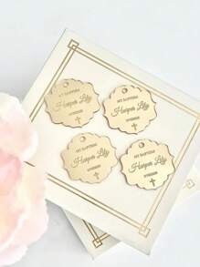 Christening Favors Tag, Gold Acrylic, Chocolate Favors, Mirror Tag, Luxury Cross Favors, Perapnalized Gifts Christmas Gift Tags