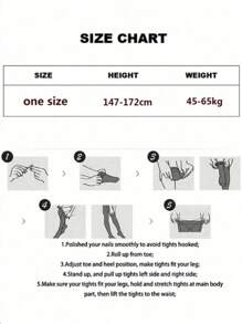 1 件装 150D 黑色半透明无脚紧身裤 - 时尚百搭裤袜，适合日常穿着 - 黑色 - 查看 4