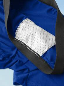 Men's Fashionable Blue Boxer Briefs With "Warning: Loading" Print, Breathable Patterned Short Underwear - Blue - View 4