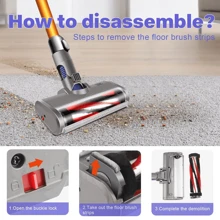 Vacuum Cleaner V6V7V8V10 Floor Brush Roller Bristle Brush Accessories Mop Head,Vacuum Cleaner,Vacuum Cleaner Accessories - Dark Grey - View 8