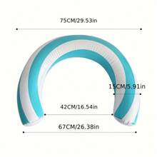 New Inflatable Circular Swim Ring, Inflatable Arch Shape Swimming Pool Float, Beach Essentials, Beach Accessories