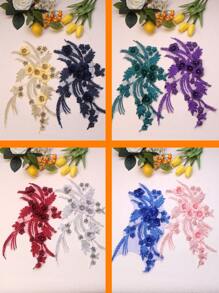 Handgefertigte 3D bestickte Perlenblumen Dekorative Applikationen, DIY Kleidungszubehör, Brautkleid Verzierungen, Größe: 30cm x 20cm