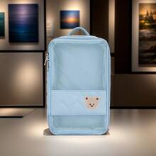 1pc Baby Clothes Storage Bag, Large Capacity Waterproof Dirty Laundry Organizer, Separating Compartments, Motherhood Accessories, (White)